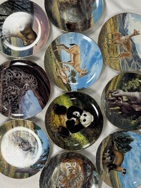 W.S. George Will Nelson Complete 10 Plate Endangered Species Set COA Boxes